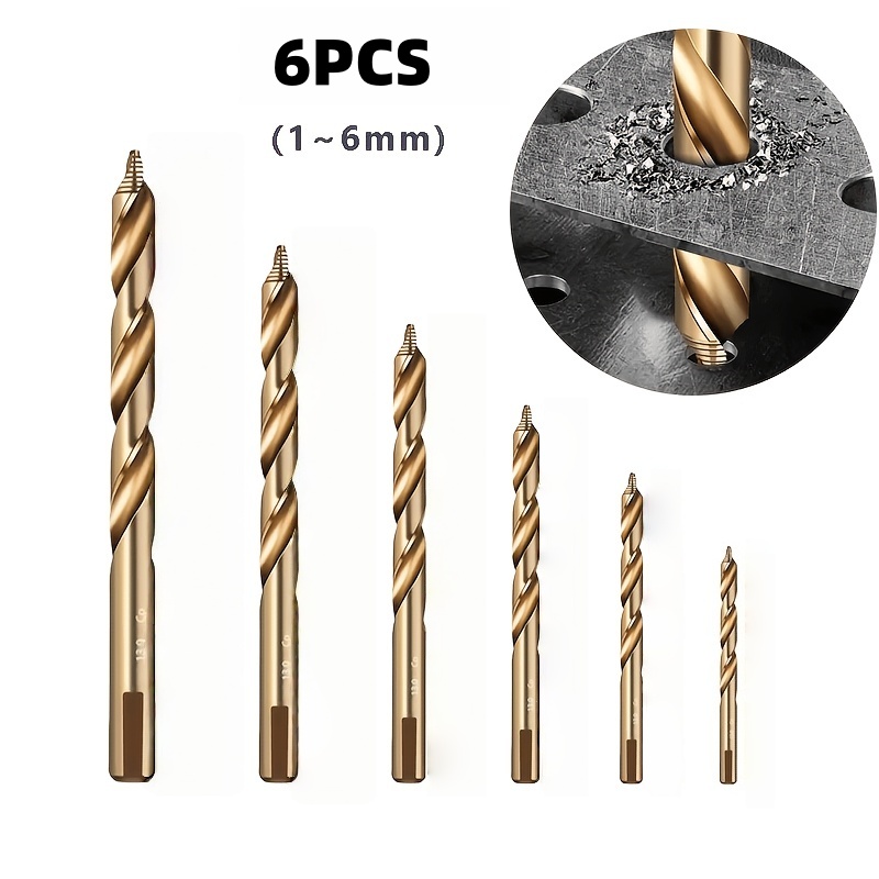 Step Drill Bit Set Titanium Hss Cobalt - 6-delige M35 HSS-Co kobalt boorset met