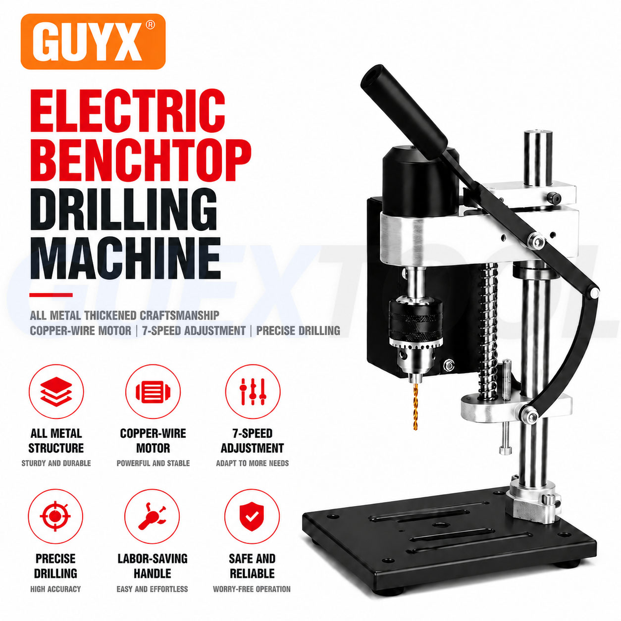 Benchtop Drill Press Mini Variable Speed - Mini-boormachine met variabele snelheid, draagbare elektrische