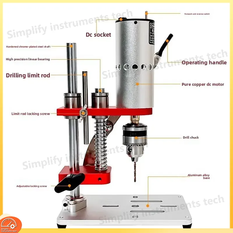 Benchtop Drill Press Mini Variable Speed - Mini Tafelboormachine met Variabele Snelheid, DC-Boren
