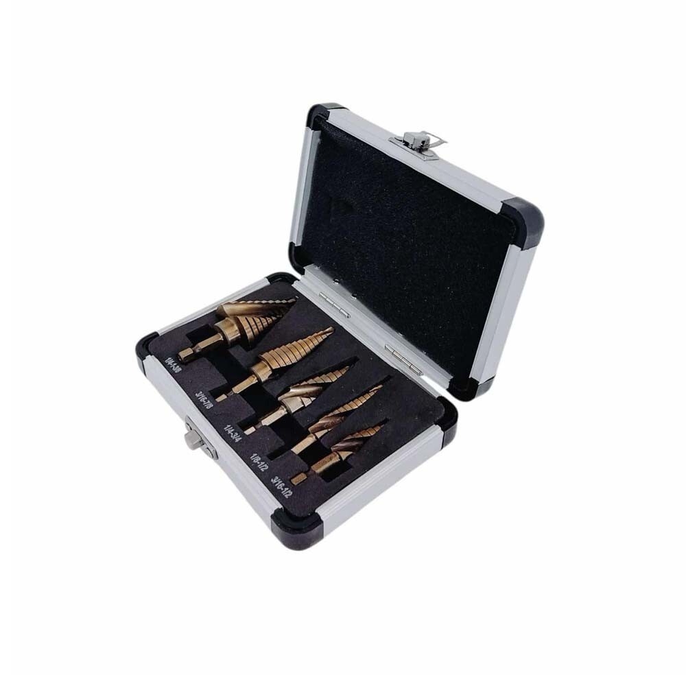 5-delige boorset met kobaltspi - Step Drill Bit Set Titanium Hss Cobalt recensie en prijs