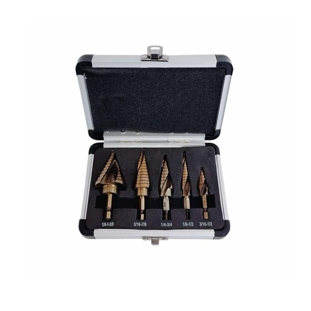 5-delige boorset met kobaltspi - Step Drill Bit Set Titanium Hss Cobalt recensie en prijs
