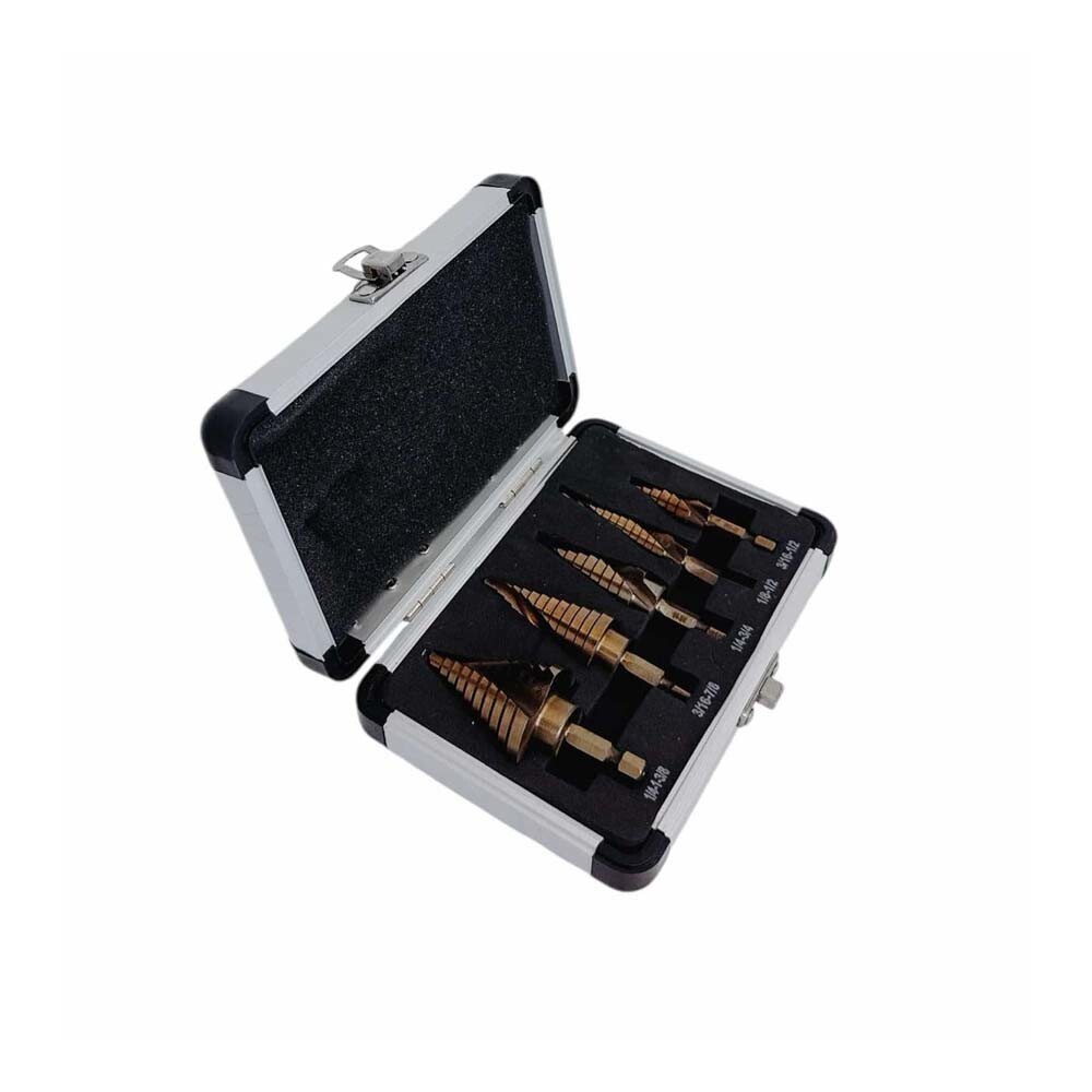 5-delige boorset met kobaltspi - Step Drill Bit Set Titanium Hss Cobalt recensie en prijs