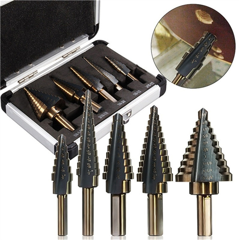 5-delige trapboorset HSS kobal - Step Drill Bit Set Titanium Hss Cobalt recensie en prijs