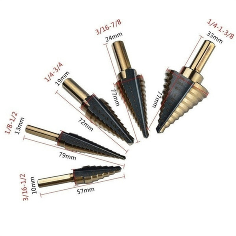5-delige trapboorset HSS kobal - Step Drill Bit Set Titanium Hss Cobalt recensie en prijs