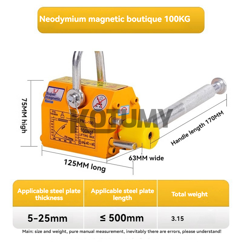 600KG Hoogwaardige Hefmagneet, - Magnetic Lifter Permanent Crane Hoist 600Kg recensie en prijs