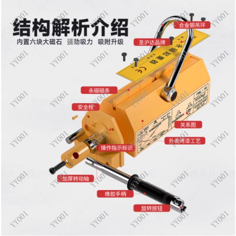200-600Kg Staal Permanente Mag - Magnetic Lifter Permanent Crane Hoist 600Kg recensie en prijs