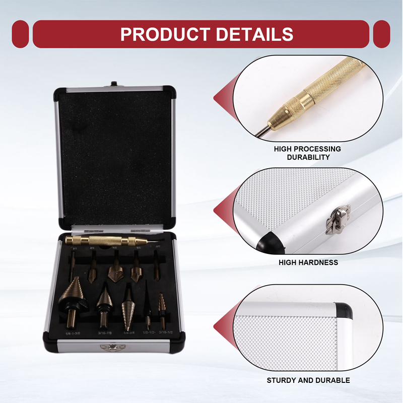 A23T set met trapboor en verzi - Step Drill Bit Set Titanium Hss Cobalt recensie en prijs