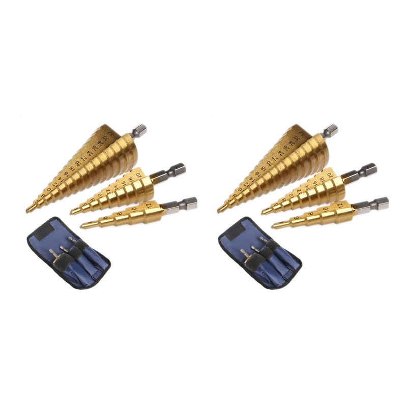 A23T 6-delige set HSS-kegelboo - Step Drill Bit Set Titanium Hss Cobalt recensie en prijs