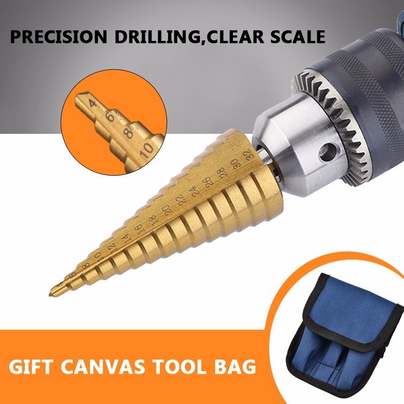 A23T 6-delige set HSS-kegelboo - Step Drill Bit Set Titanium Hss Cobalt recensie en prijs