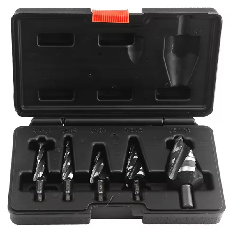A74E-Five-Spiral-Flute Step Dr - Step Drill Bit Set Titanium Hss Cobalt recensie en prijs
