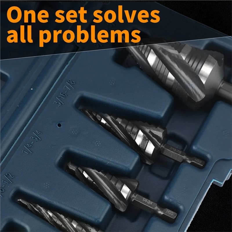 A74E-Five-Spiral-Flute Step Dr - Step Drill Bit Set Titanium Hss Cobalt recensie en prijs