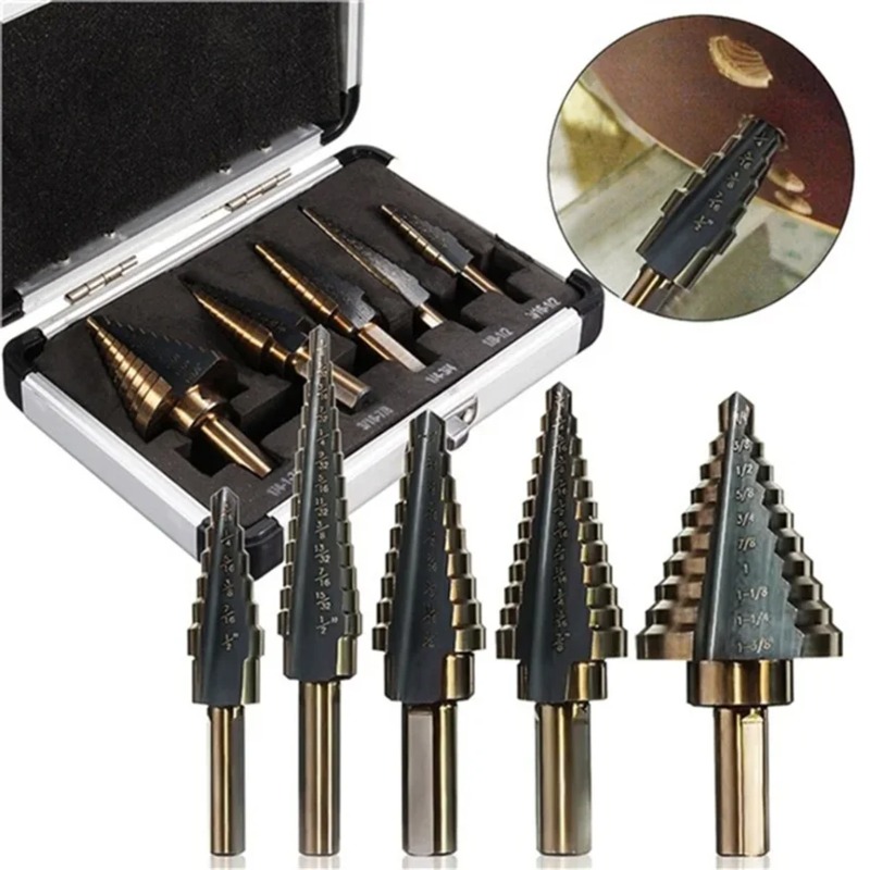 5-delige trapboorset HSS kobal - Step Drill Bit Set Titanium Hss Cobalt recensie en prijs