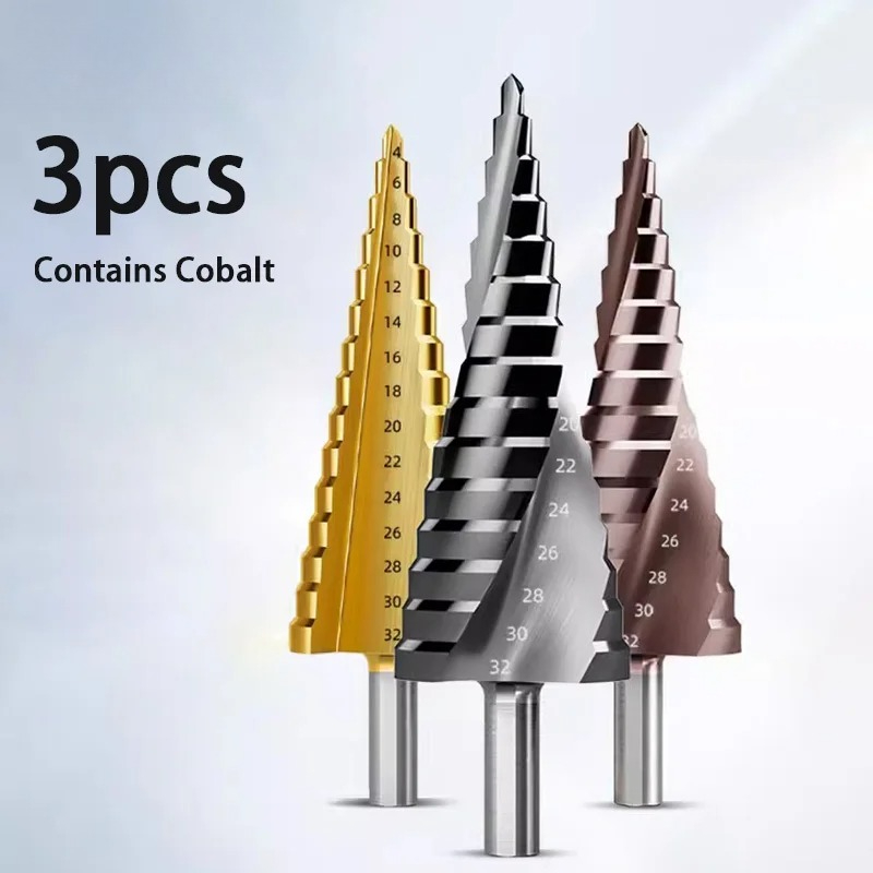 HUHAO 3PCS M35 Bevat Kobalt HS - Step Drill Bit Set Titanium Hss Cobalt recensie en prijs