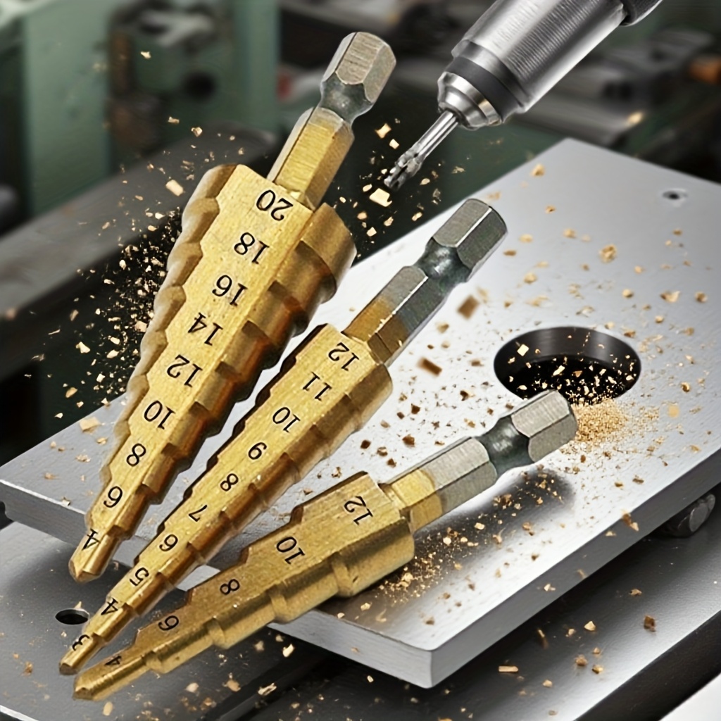 3-delige HSS kobalt stappenboo - Step Drill Bit Set Titanium Hss Cobalt recensie en prijs