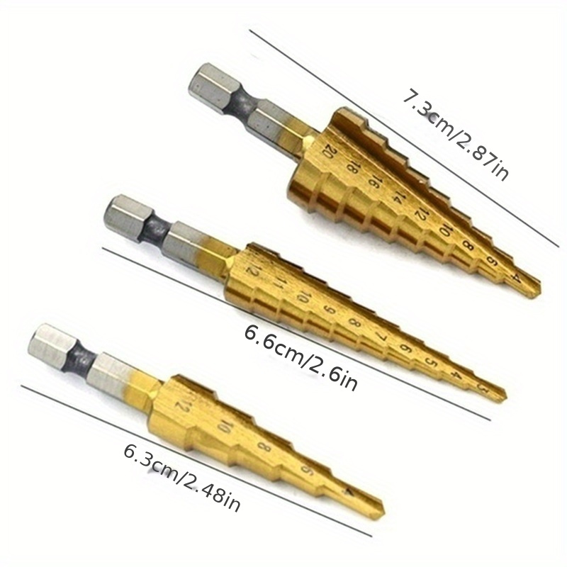3-delige HSS kobalt stappenboo - Step Drill Bit Set Titanium Hss Cobalt recensie en prijs