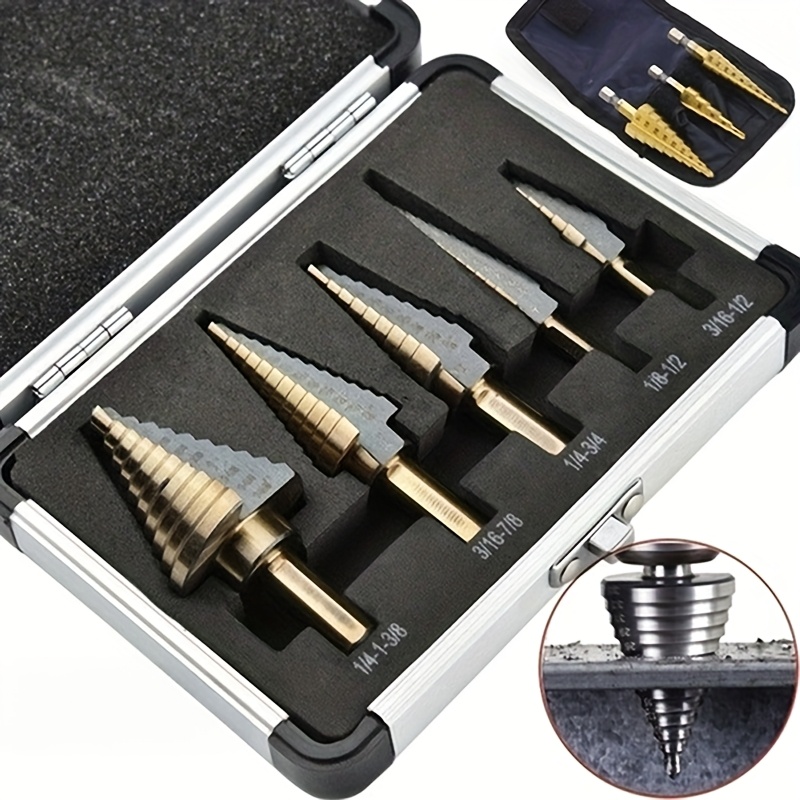 3-delige HSS kobalt stappenboo - Step Drill Bit Set Titanium Hss Cobalt recensie en prijs
