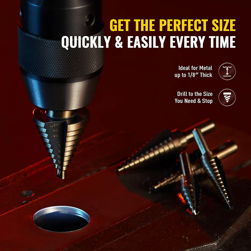5-delige trapboorset HSS kobal - Step Drill Bit Set Titanium Hss Cobalt recensie en prijs
