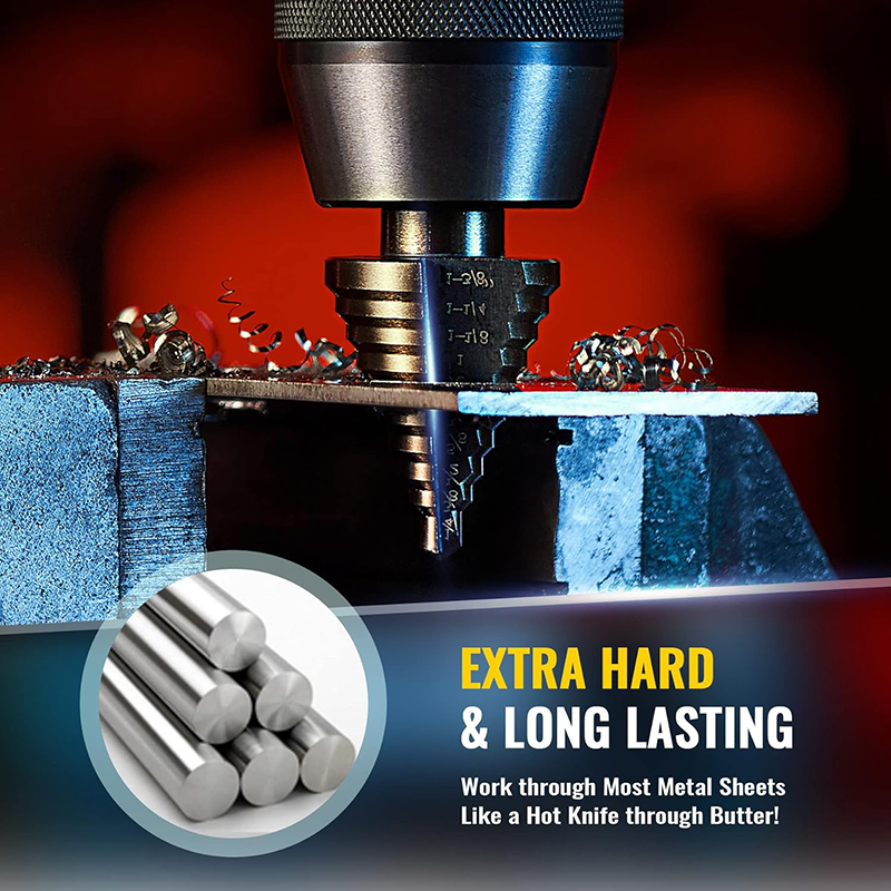 5-delige trapboorset HSS kobal - Step Drill Bit Set Titanium Hss Cobalt recensie en prijs