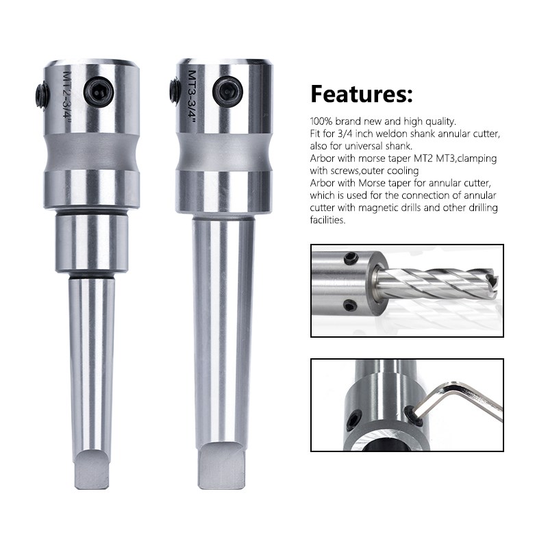 Cmcp 3/4 Inch Morse Taper Arbo - Annular Cutter Arbor Morse Taper Mt2 Mt3 recensie en prijs